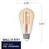 Bulbrite 7 Watt Dimmable Antique Filament ST18 Medium E26 LED Bulb, 2 PK 861410